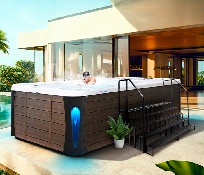 Calspas hot tub being used in a family setting - Davenport